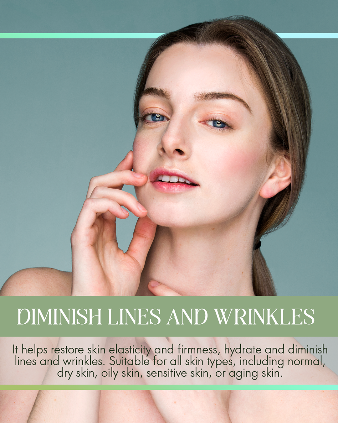 תמונת דוגמא לשימוש במוצר להפחתת קמטים