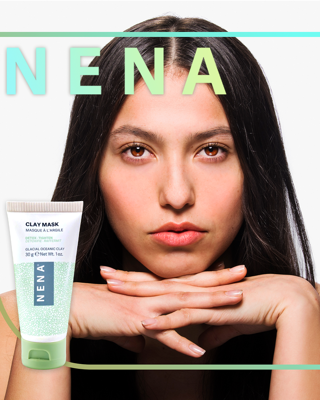 מסיכת חימר NENA באריזה אלגנטית, המושלמת לחוויית סקין קייר איכותית